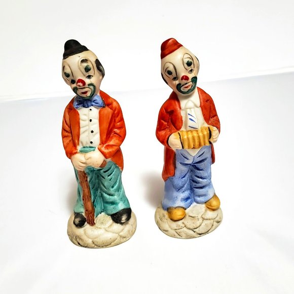 Accents Vintage Ceramic Painted Clown Figurines Poshmark